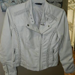Baccini Motorcycle Riding Jacket Cream Sz M